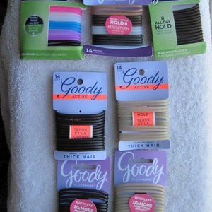 14 Goody Slide Proof Bold All Day Hold Stay Secure Elastic Ponytailer Hair Bands